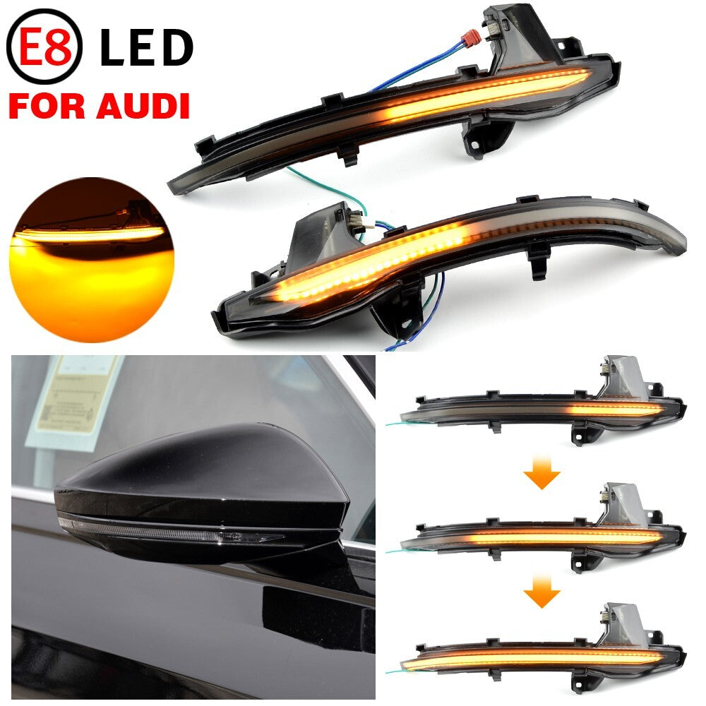 2pcs LED Dynamic Side Mirror Turn Signal Light Assembly for Audi A6 C8 4A A7 4K