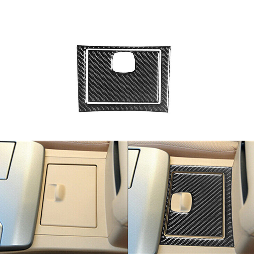 2X Carbon Fiber Center Console Storage Box Cover Trim for Toyota for Camry 2012-2014