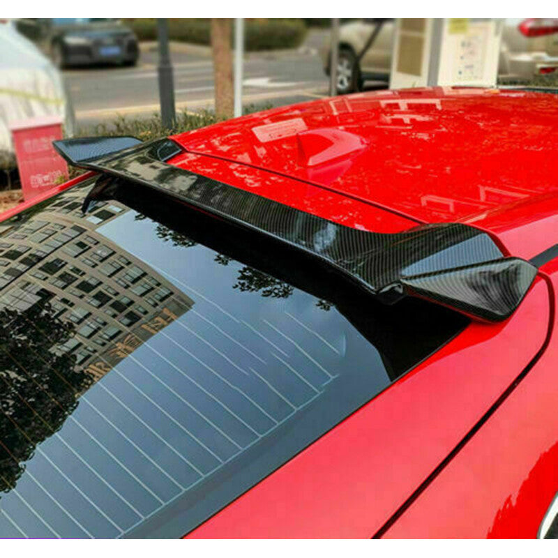 Carbon Fiber Rear Roof Spoiler Window Wing Flap for Honda for Civic Hatchback 16-21