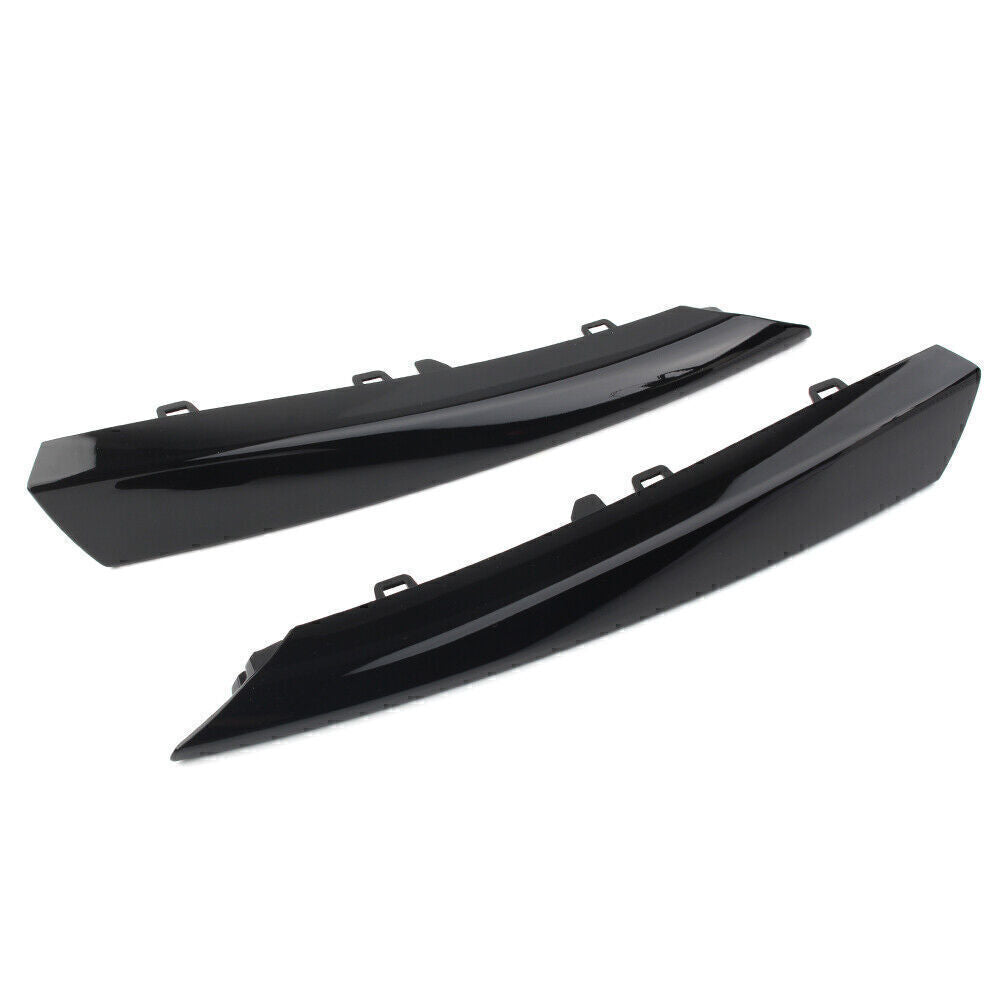 Pair Front Bumper Side Grille Black Insert Cover Trim Fit for Jaguar XF 2012-15