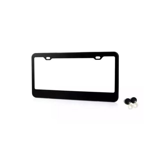 Bonnet rear license plate frame cap, matte black, for Ram