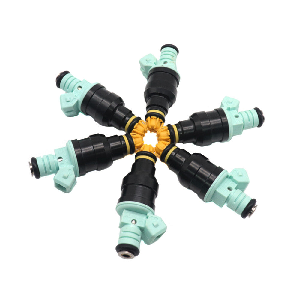6-piece fuel injector kit 0280150415 for BMW 323i, 325i, 525i, and M3, with flow matching, new.