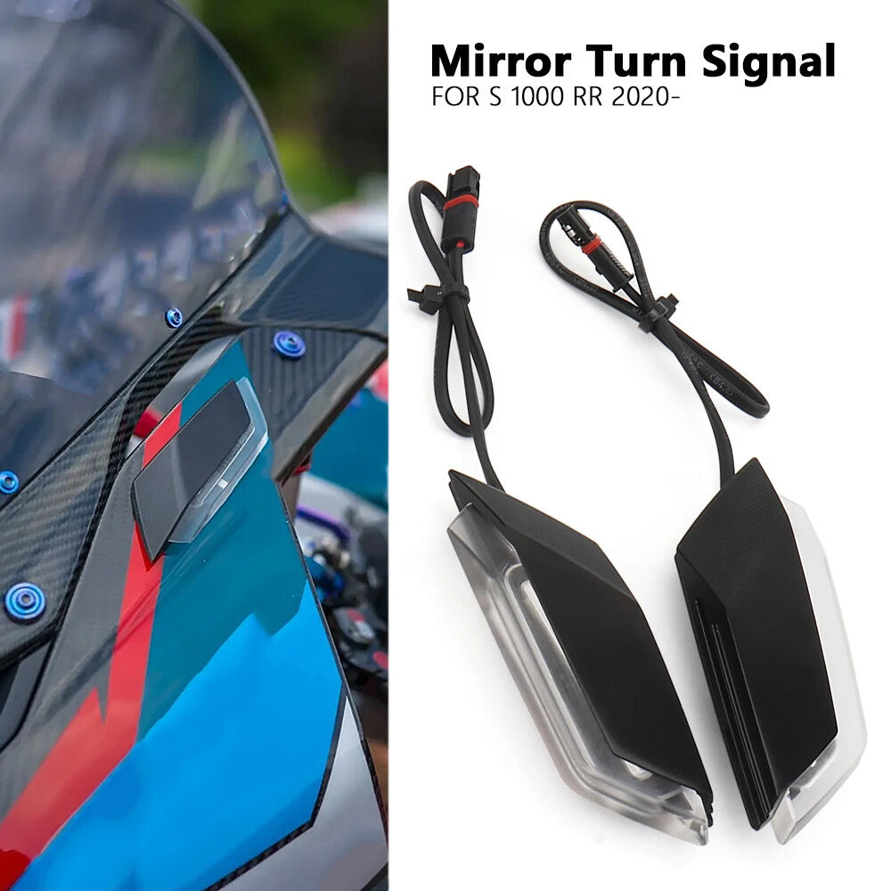 A Pair LED Front Flasher Turn Signals Indicator Flashing Lights for BMW S1000RR