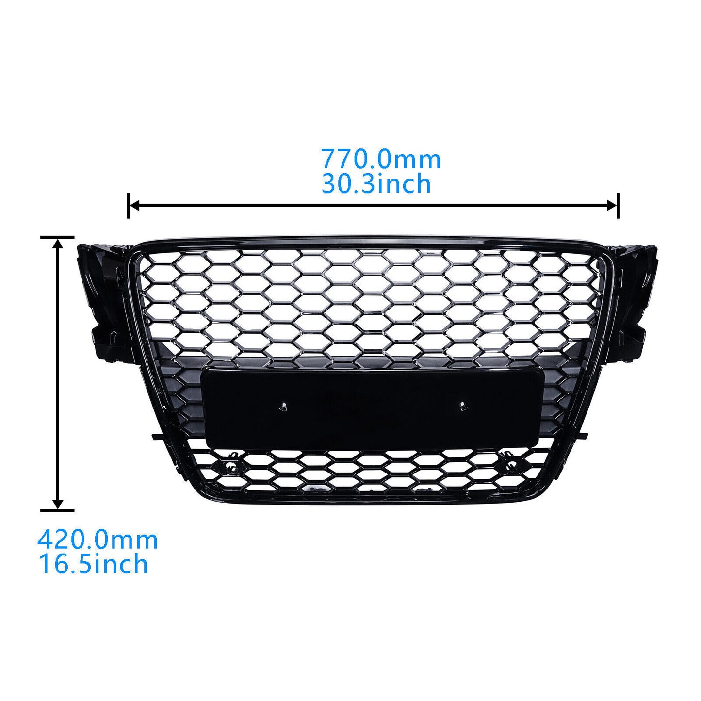 F¨¹r for Audi A5 2008-2012 K¨¹hlergrill Frontgrills Gl?nz Schwarz 8T0853651 NEU