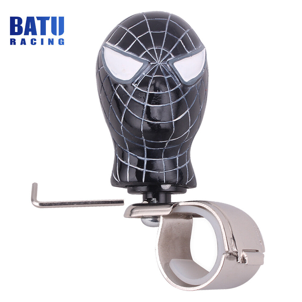 Universal Black Spider- for Man Steering Wheel Knob Booster w/ Installation Kit