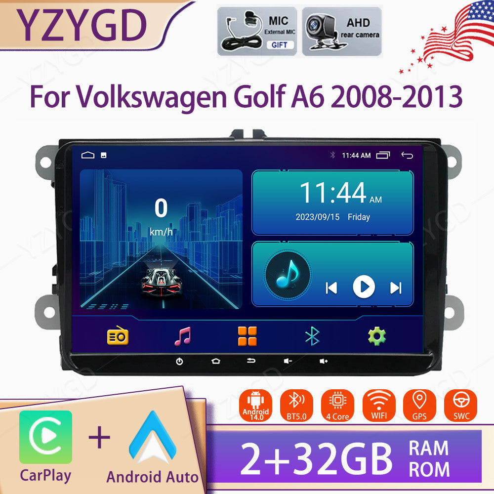 Carplay Car Radio for Volkswagen for Golf A6 2008-2013 Stereo GPS Navi Screen WIFI