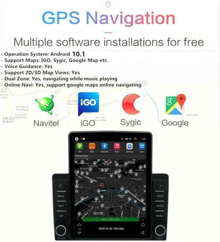 9.5 Android 10.1 Stereo Radio GPS Player Wifi 07-13 For Car for Chevy Silverado for GMC
