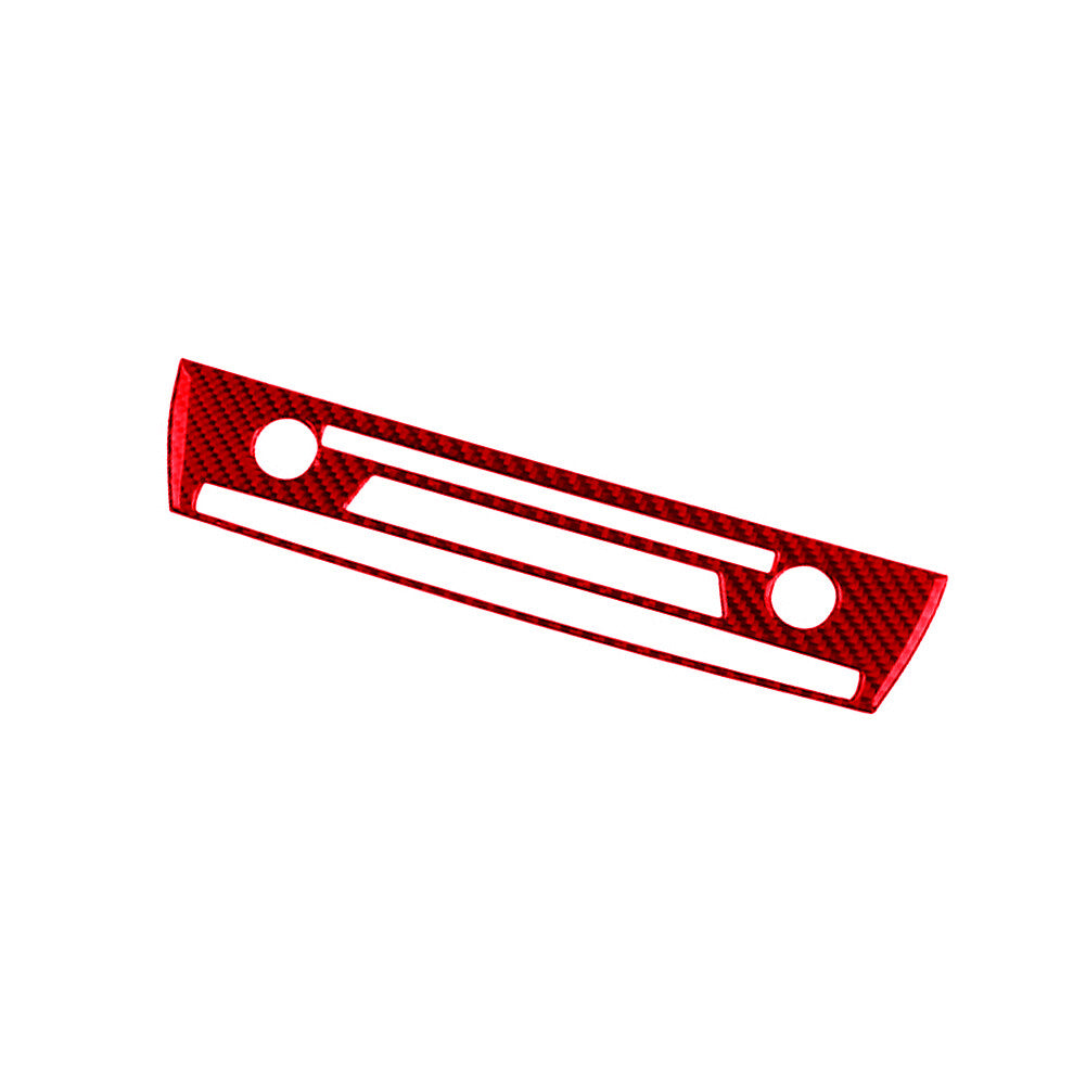Red Carbon Fiber CD Control Panel Trim Type B for BMW X3 2004-2010