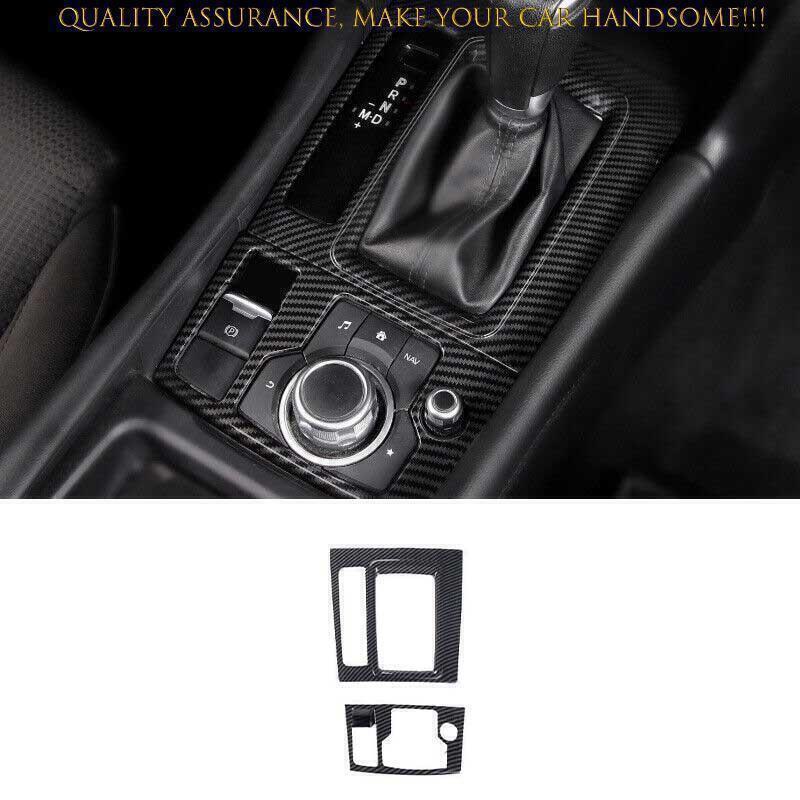for Mazda 3 Axela 2017-18 Carbon Fiber Look Center Console Gear Shift Frame Trim