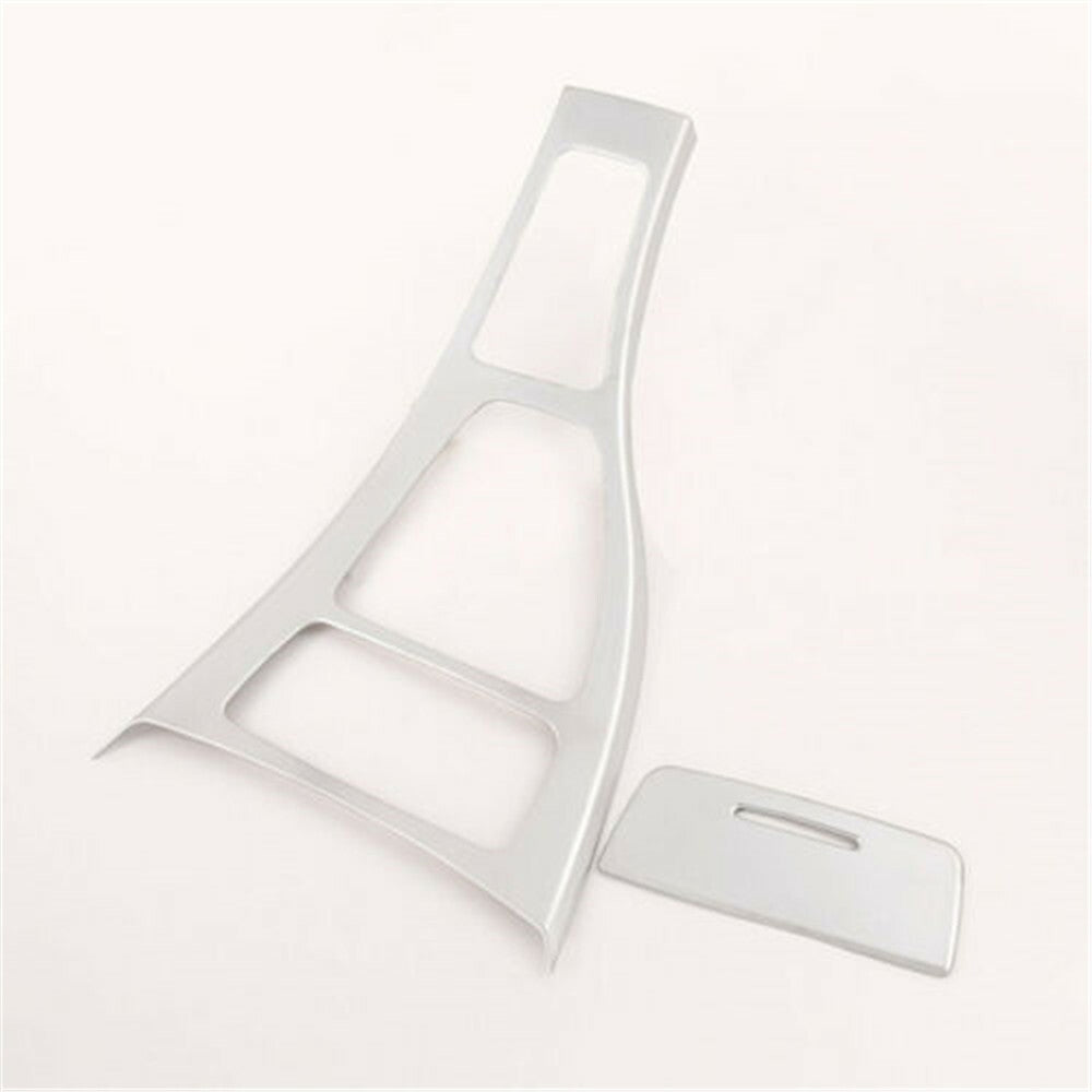 Silver ABS Central Console Gear Shift Panel Trim for BMW 3 Series E90 2005-2012