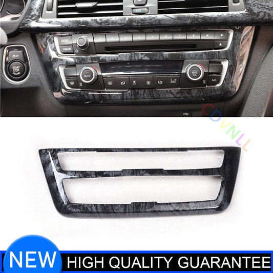 for BMW 3 Series 2014-2018 Black Wood Grain Central AC Button Control Panel Trim