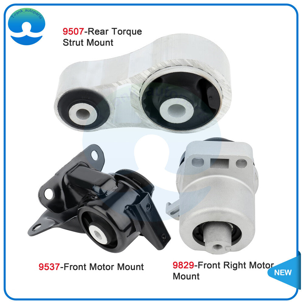 For 2007-2012 for Mazda CX-7 2.3L 3PC Engine Motor Mounts  Troque Strut Mount Set