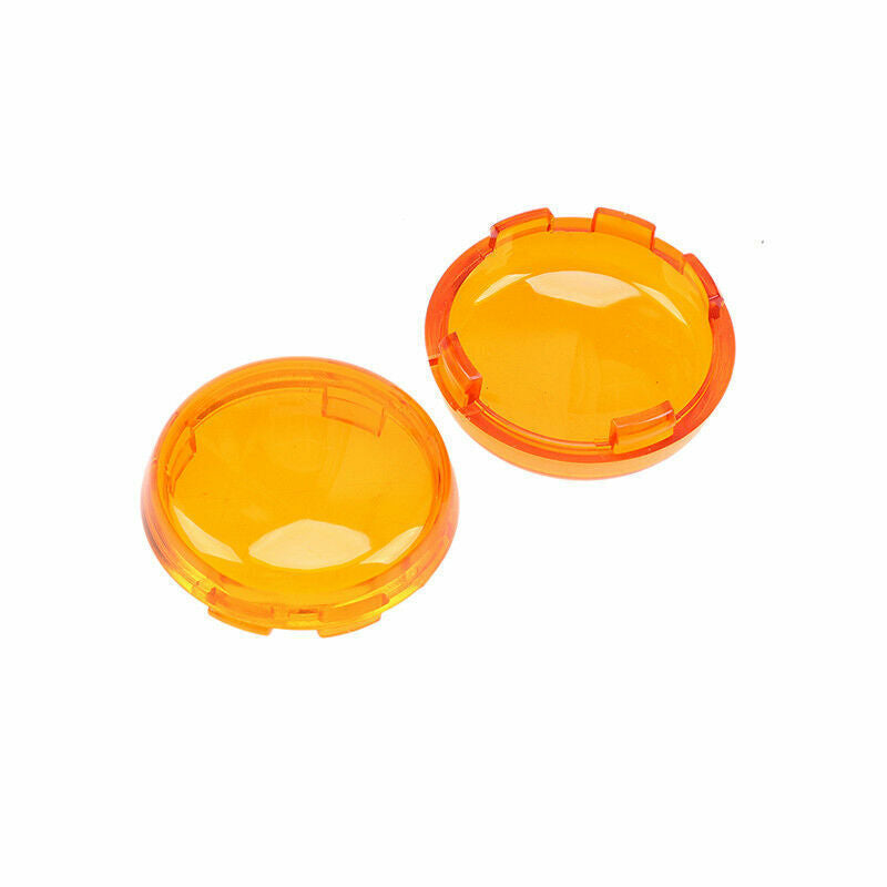 2x Orange Turn Signal Light Lenses Cover for Harley Dyna Street Glide Road King