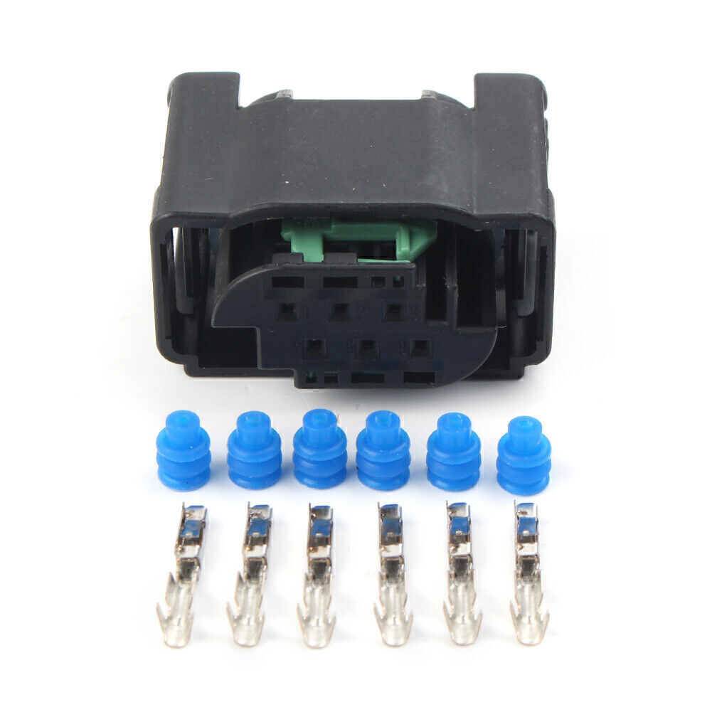 1 Connector w 6 Pins and 6 Seals Kit for Electronic Throttle Body Plastic