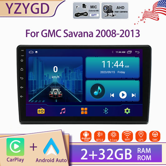 Android Auto Carplay for GMC Savana 2008-2013 Car Stereo Radio GPS Player Screen