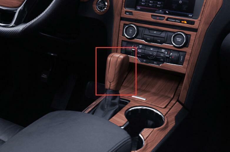 Central Console Gear Shift Knob Trim for Ford Explorer 16-2019 Peach Wood Grain