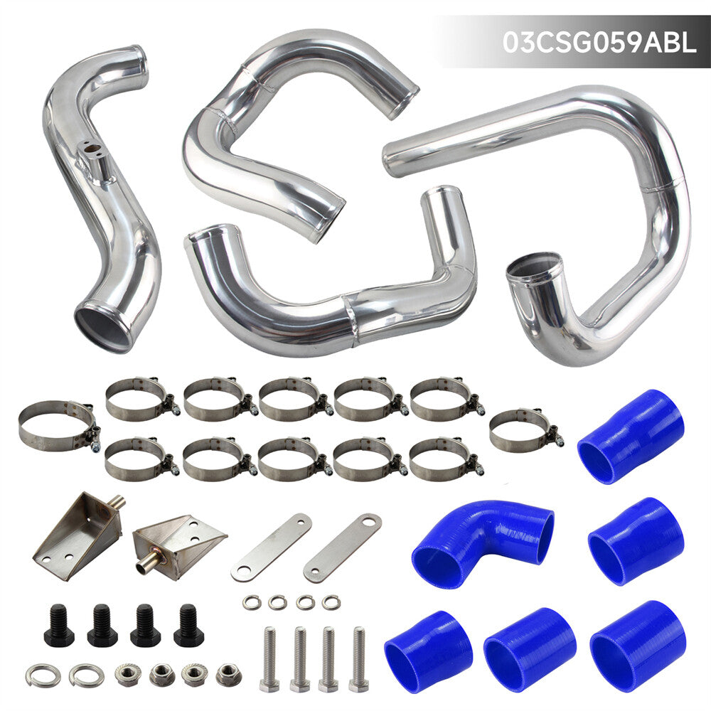 Front Mount Aluminum Intercooler Piping Kit for Hyundai for Genesis 2.0T 10-12 Blue
