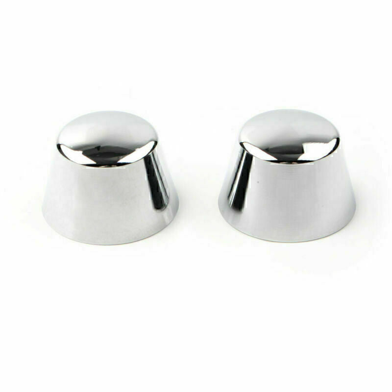 2pcs Chrome Front Axle Cap Nut Covers for Harley Sportster Dyna Road Glide King