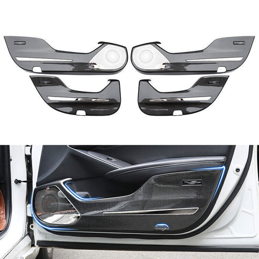 for Honda Accord 2019-2022 ABS Carbon Look Car Door Anti-Kick Panel Cover Guards