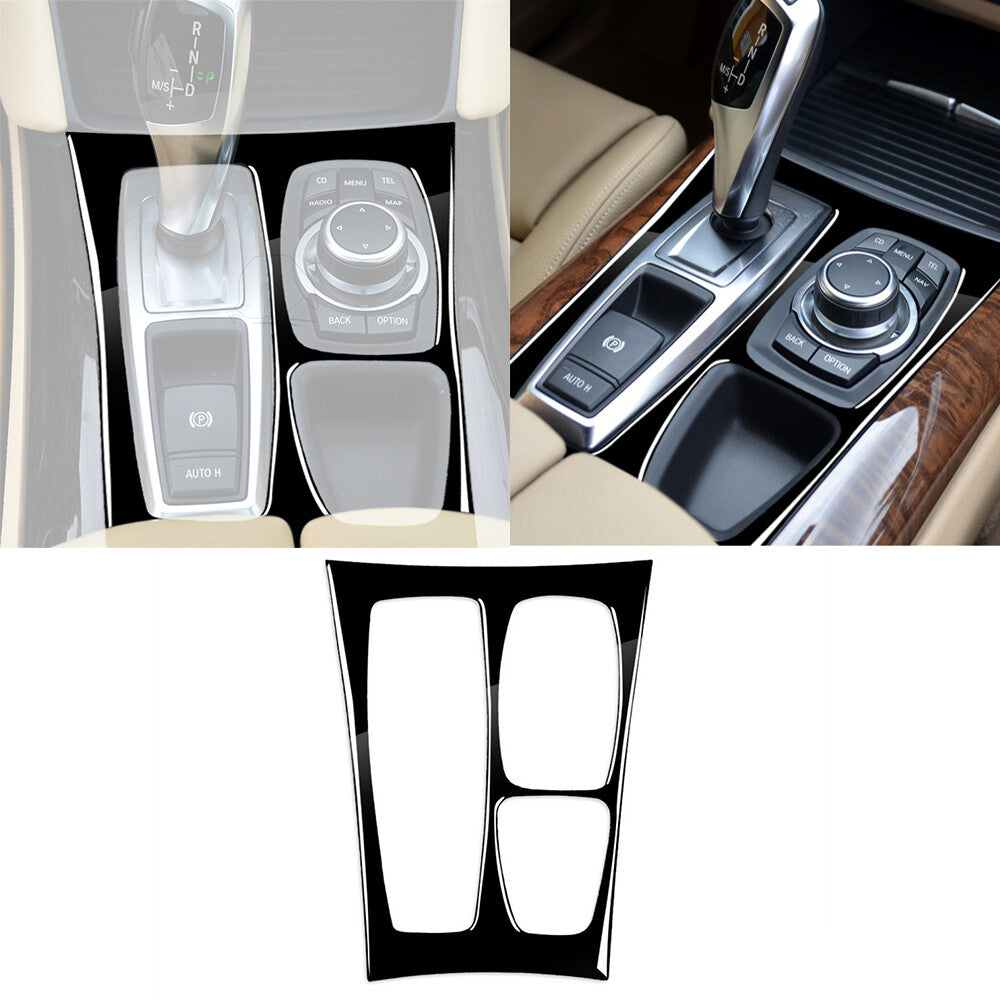 Gloss Black Central Control Gear Shift Panel Cover for BMW X5 E70 X6 E71 2008-13