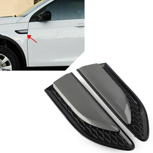 Pair Fender Vent Grille Louver for Land Rover Discovery Sport 2015-2021 Gray