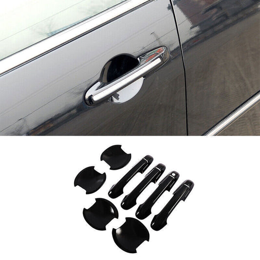 for Honda Accord 7th 2.4 03-07 Gloss Black Side Door Handle Bowl Cover Trim 12P