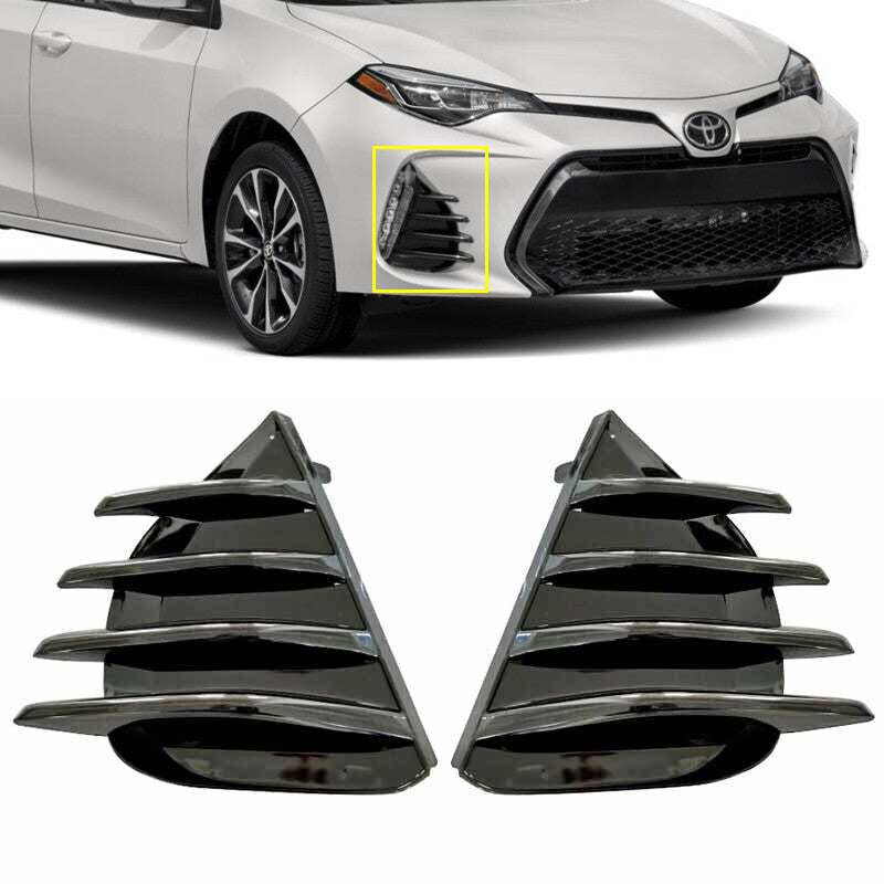 Pair Front bumper Fog lamp cover trim for Toyota for Corolla SE XSE 2017-2019
