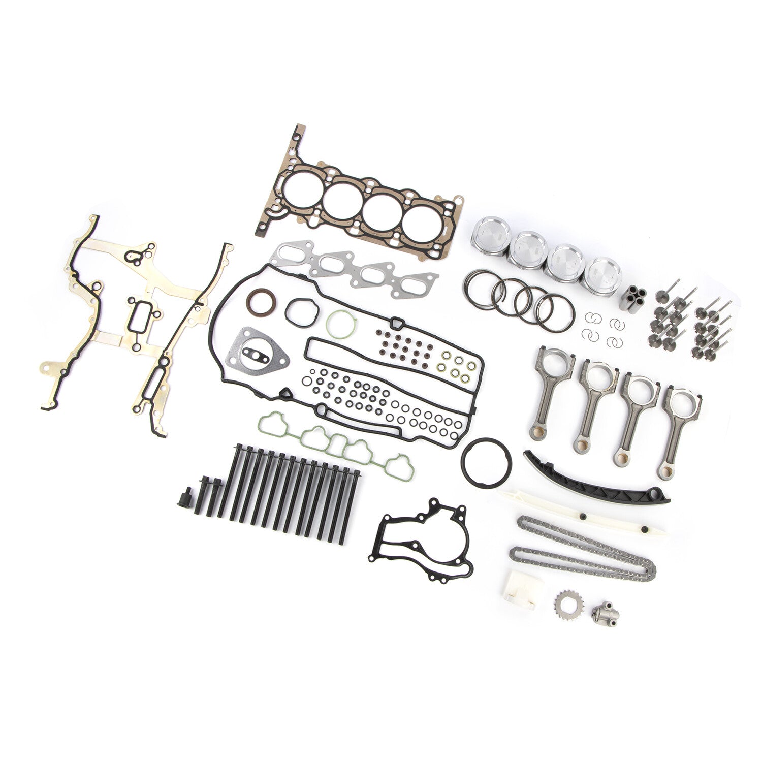 Engine Pistons Overhaul Rebuild Kit Con Rods For 11-16 for Chevy for Cruze for Buick 1.4L l4