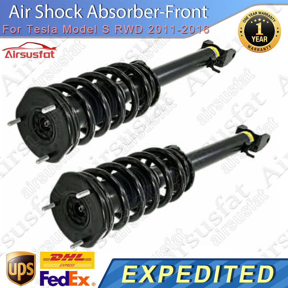 2x for Tesla for Model S 11-16 Front LR Air Shock Assembly Coil Spring Struts RWD