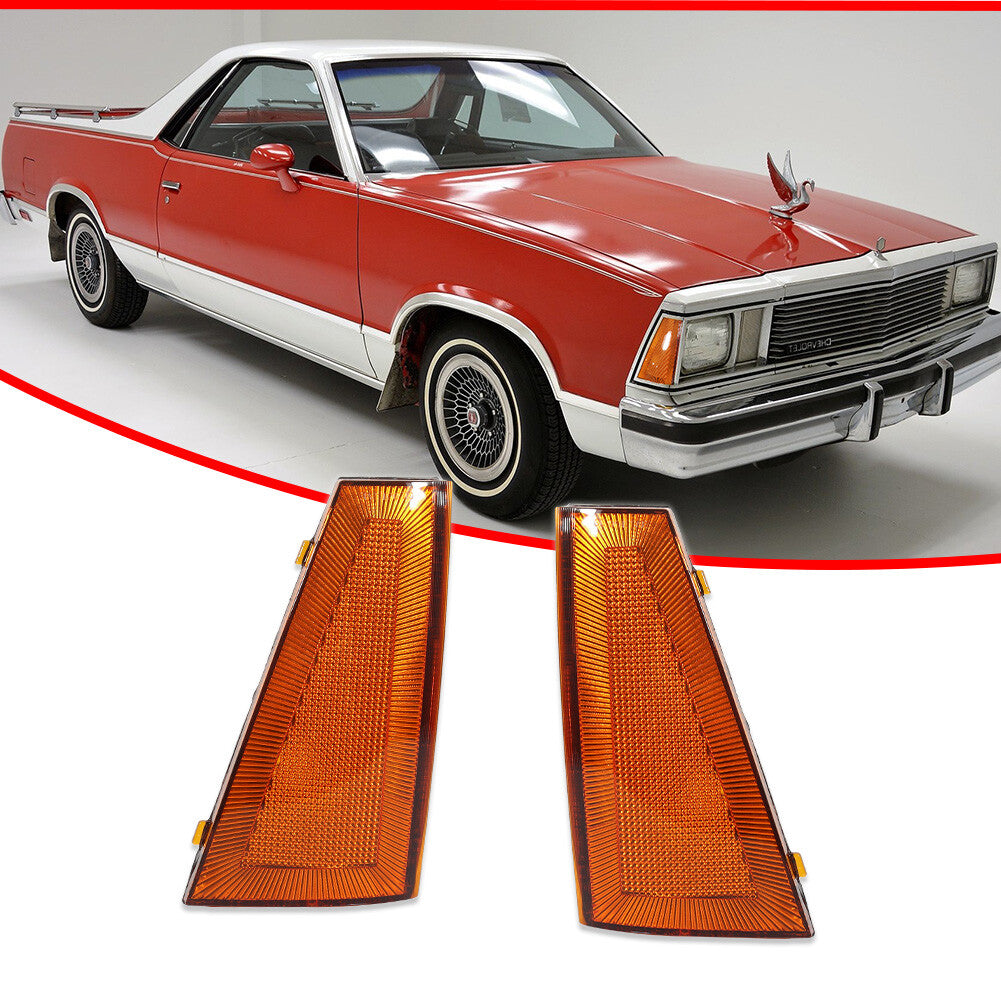 Amber housing kit for front side marker lights on 80-81 for Chevrolet El Camino Malibu