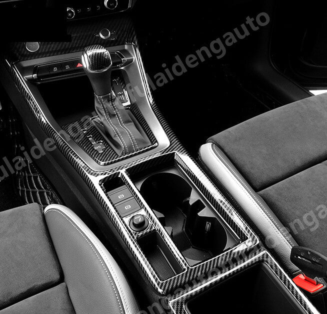 for Audi Q3 2019-2022 Interior Gear Shift Box Panel Water Cup Holder Cover Trim