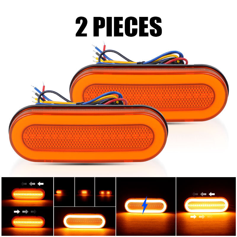 2X LED Sequential Tail Light Bar Turn Signal Brake Lamp DRL Motorcycles Truck