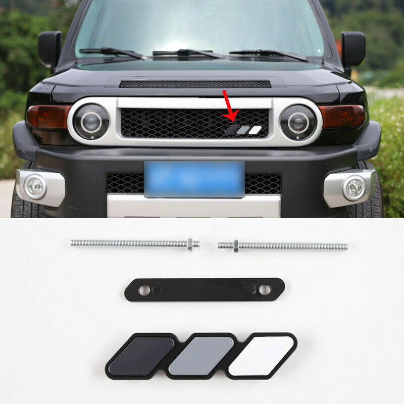 for Toyota FJ Cruiser 2007-2020 Three-Colour Front Center Mesh Grille Decor trim