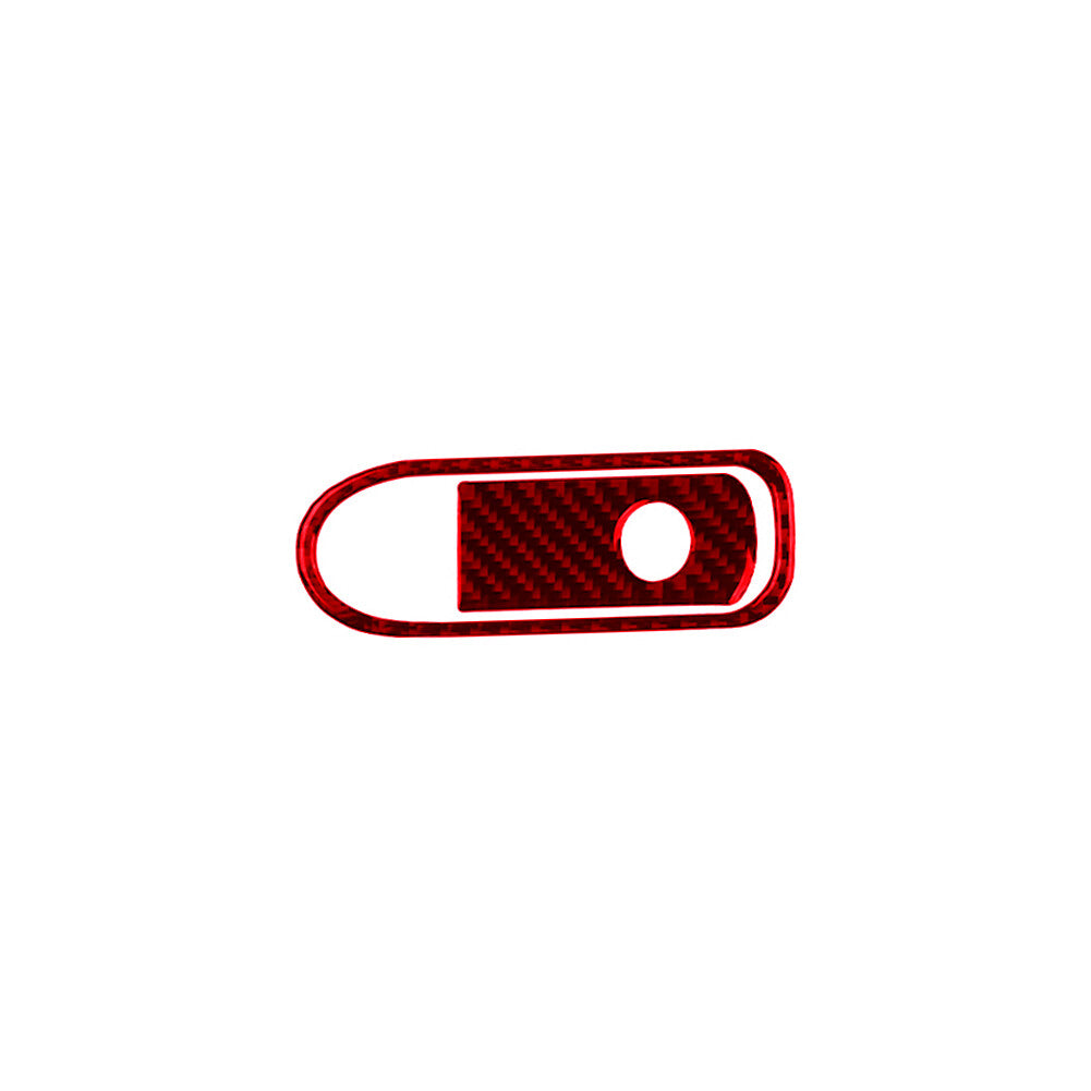 Red Front Passenger Storage Switch Trim Carbon Fiber for VW Touareg 2011-2018