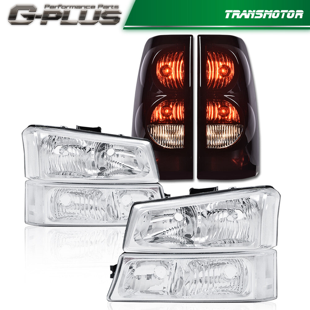 Suitable for 03-06 Silverado chrome clear corner headlights + taillights