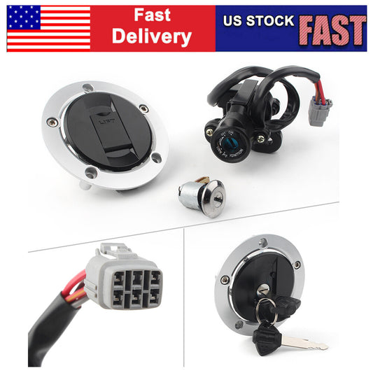 Ignition Switch Fuel Gas Tank Cap Lock Key Set for Suzuki GSXR600 750 1000