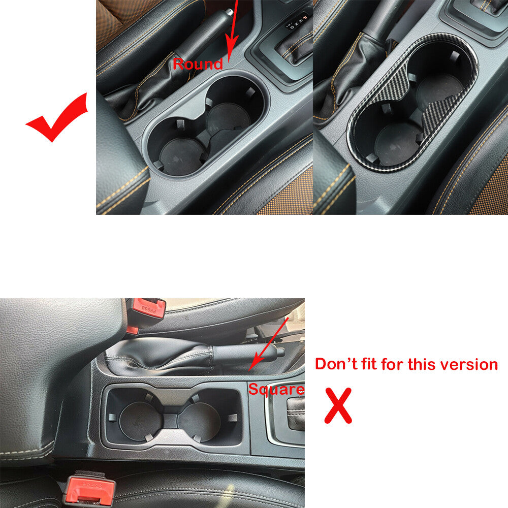ABS carbon fiber cup holder frame cover trim for Ford Ranger T6 T7 2015-21 USA