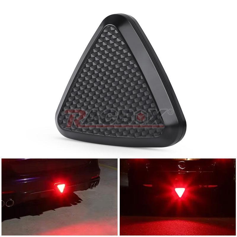 Car Style Triangle LED Rear Stop Bumper Tail Third Brake Light Flash Universal
