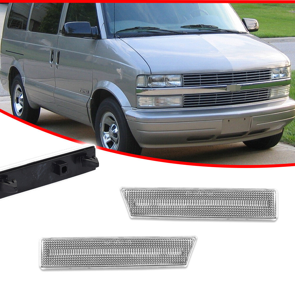 For 1995-05 for Chevrolet Astro / for GMC Safari Van: Transparent housing for side marker lights in front.
