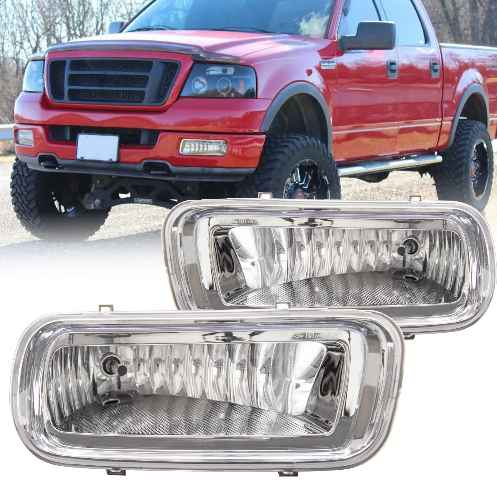 Suitable for 2004-2005 for Ford F-150 / 2006 for Lincoln Mark LT front fog lights: left + right