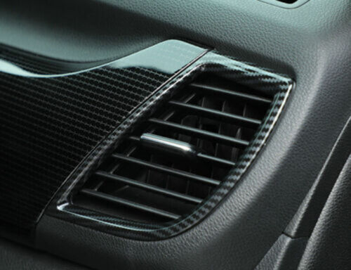 2for Kia Seltos 2020-2023 Carbon Fiber Console Side Air Vent Outlet Frame Trim