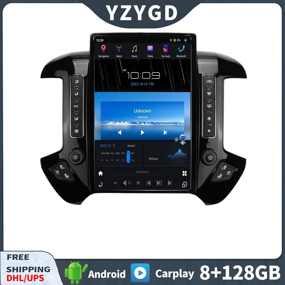 Android for Chevrolet Silverado for GMC for Sierra 2013-2020 14.4 Car Radio 2Din Screen