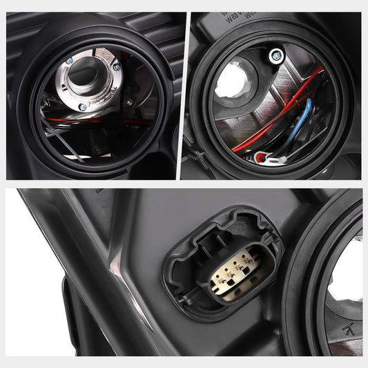 for Ford Expedition 2015 - 2017, left-hand driver's side chrome projector headlight.