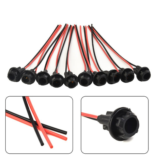 10-Piece/Set Car Wiring Socket Connector Extended LED Wedge Lamp Base