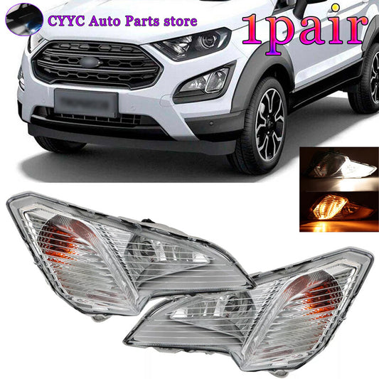 1 Pair For 2018-2022 for Ford EcoSport Bumper Fog Lights Parking Signal Lamps