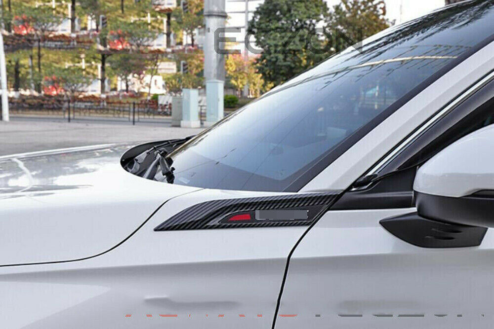Carbon Fiber ABS Fender Side Body Emblem Hood Trim Cover for Honda for Civic 2022-23