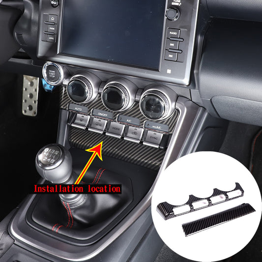 Matte black ABS center console vent cover trim for Corvette C7 US