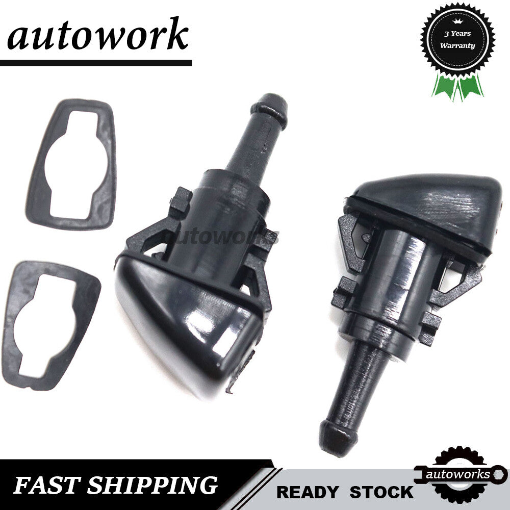 2X New Windshield Washer Wiper Spray Fluid Nozzle for Chrysler for Dodge for Ram Charger