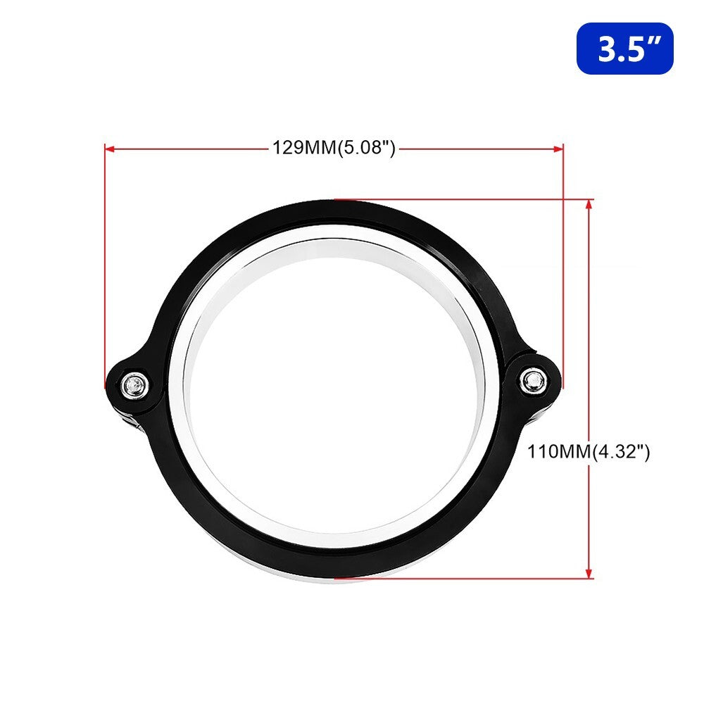 3.5inch Aluminum HD Intake V-Band Clamp+Flange for Intercooler Pipes