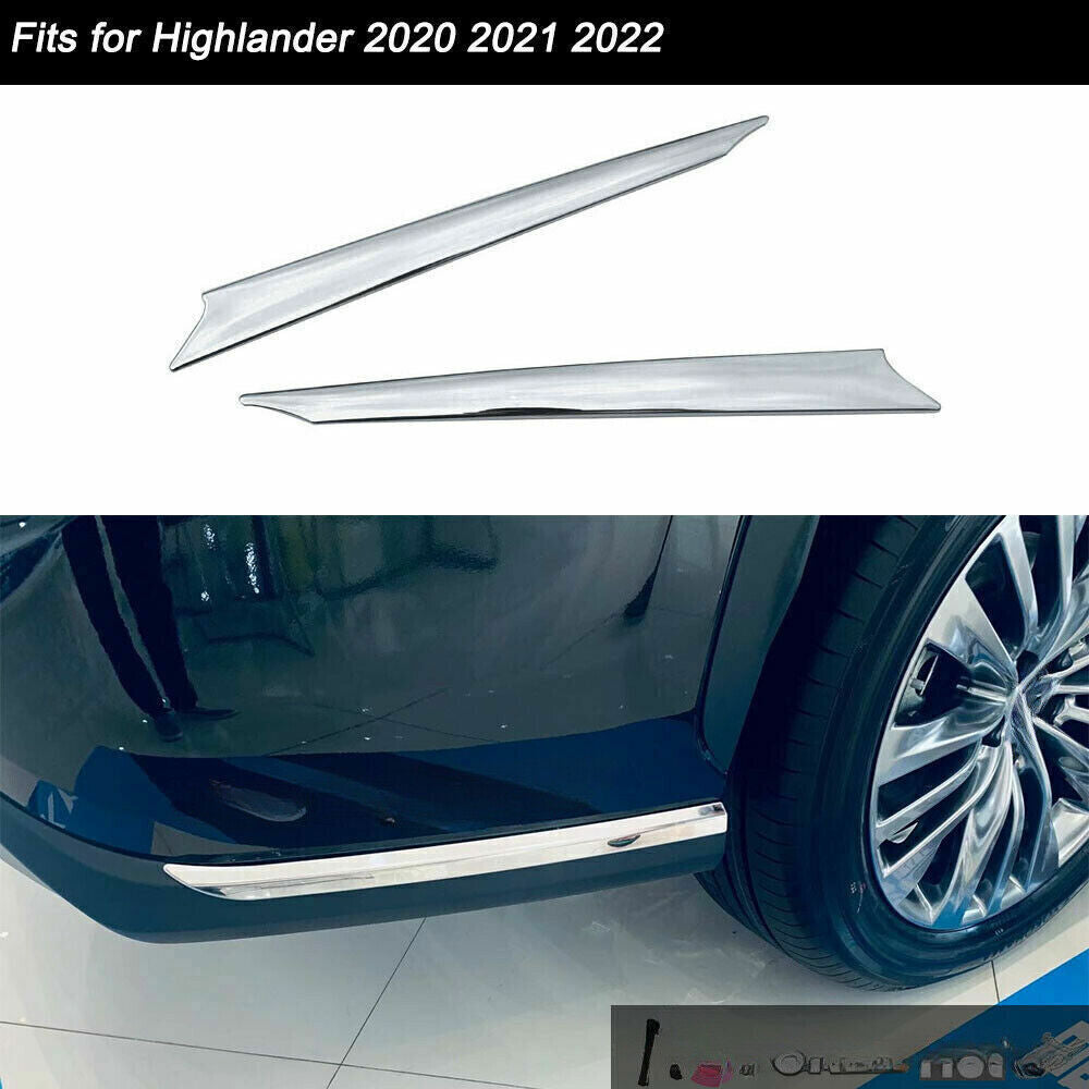 for Toyota Highlander 20-2024 Chrome Rear Bumper Guard Moulding Trim Decor Cover